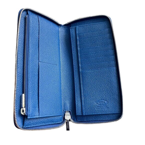 Tod's Italy Blue Zip Continental Wallet Nuova Collection, XAMQCHA1400GPA7Q11 - Picture 11 of 13